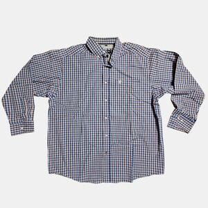 Ariat Pro Series Plaid Long Sleeve Button Down Shirt XL‎ Logo Workwear Western